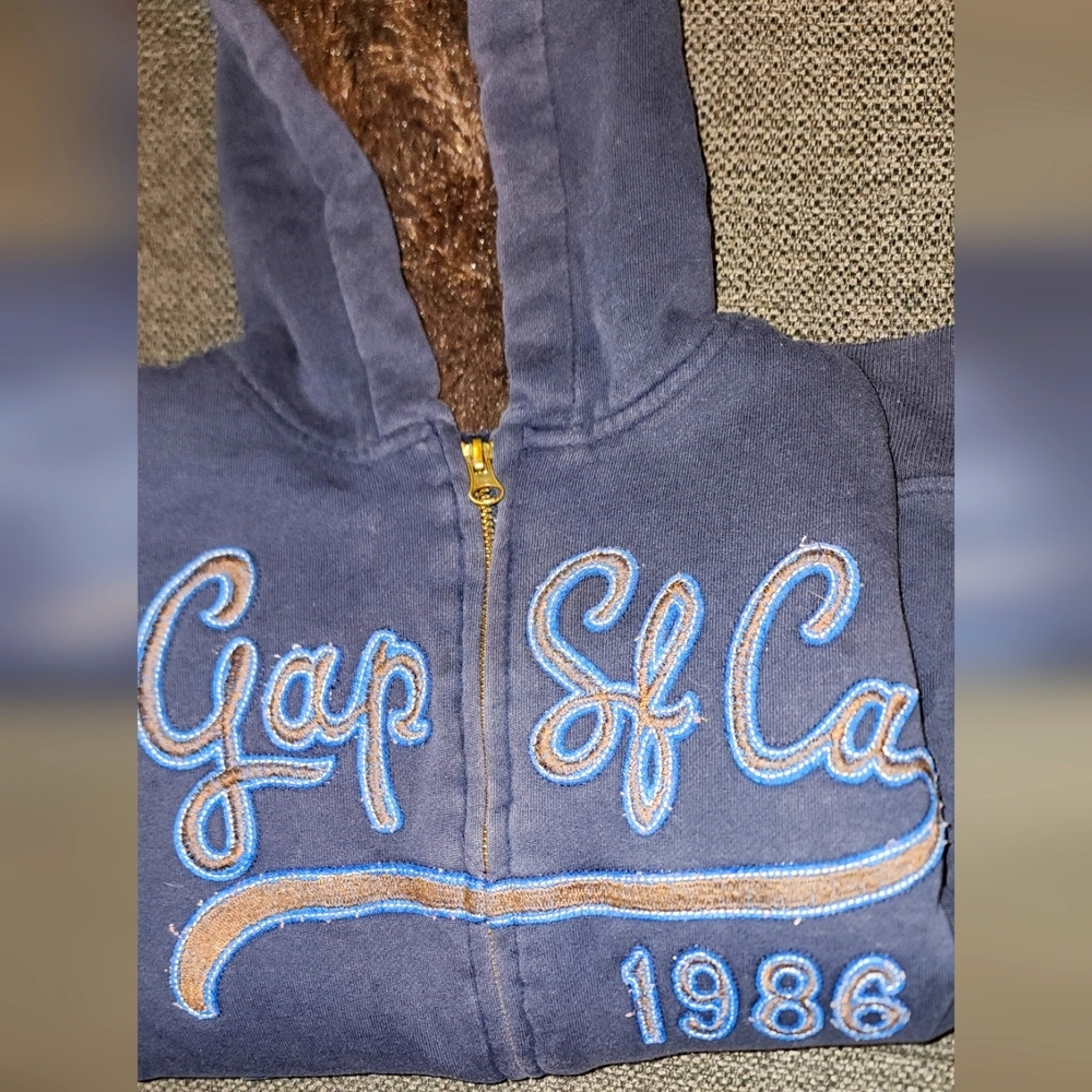 Sherpa Lined Gap Kids Cozy Full Zip Hoodie Size M (8) - Picture 6 of 9